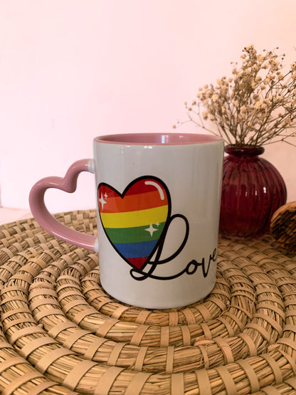 “Balloon pride love” Cuore Mug