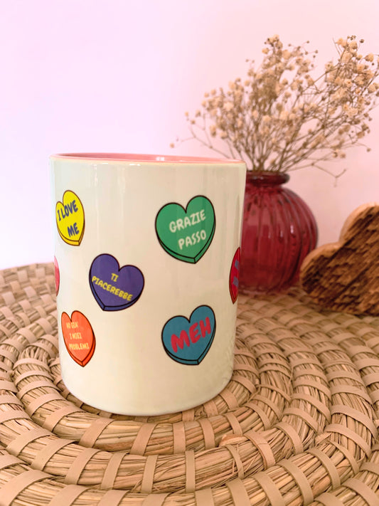 “Anti love candy” Cuore Mug